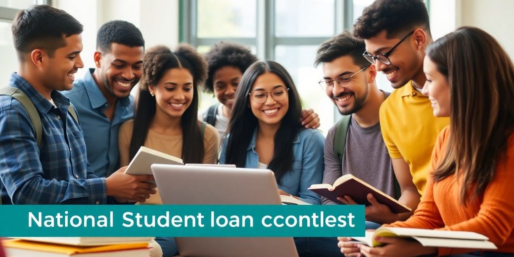 Students collaborating on student loan assistance in a cozy setting.